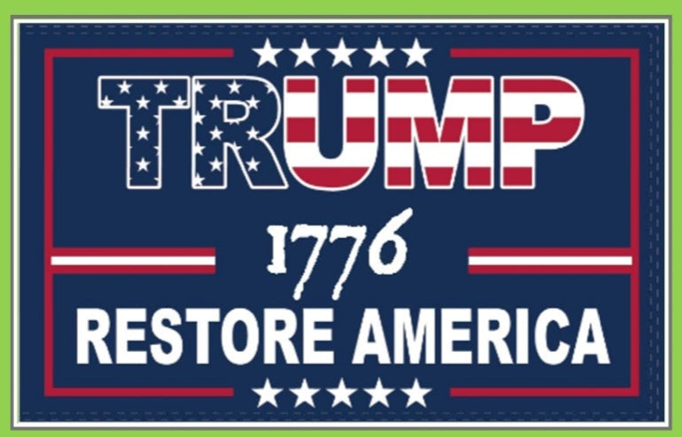 Trump USA 1776 Restore America Flag 3x5 100D