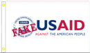 USAID FAKE Parody Flag Against the American People 3x5 Feet 100D Rough Tex DOGE Target US Aid