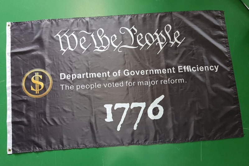 USA D.O.G.E. Department of Government Efficiency We the People 1776 3x5 Feet 100D Rough Tex Elon Musk