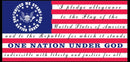 One Nation Under God USA Red White & Blue Stars Bumper Stickers Made in America