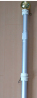 Silver Telescoping 8 Foot Indoor Flagpole Aluminum Gold Eagle