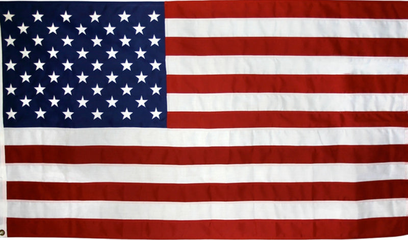 Made in USA 3x5 Feet 100% Cotton American Flags Embroidered Stars Sewn Stripes Real Brass Grommets
