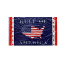 Gulf of America U.S.A. Map Patriotic Flags 3x5 Feet 68D In Poly Bag Color Sticker