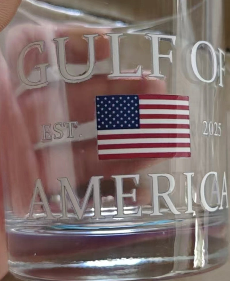 Gulf of America USA Flag Collector's 11 oz. Whiskey Rock Glass