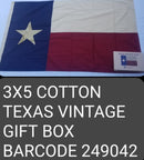 Texas Vintage Cotton Gift Box State House Premium Flags 3x5 Feet