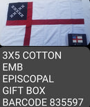 Episcopal Church Flag Cotton 3x5 Feet Gift Boxed Episcopalian Banner Embroidery
