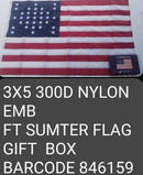 Fort Sumter Union Historic 300D Nylon Embroidered Flags 3x5 Feet