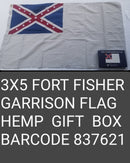 Fort Fisher North Carolina Historic 3x5 Feet Hemp Embroidered Flag Brass Grommets Gift Boxed