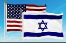 American & Israel Flag Sets 3x5 Feet All Sizes USA & Israeli Flags Brass Grommets