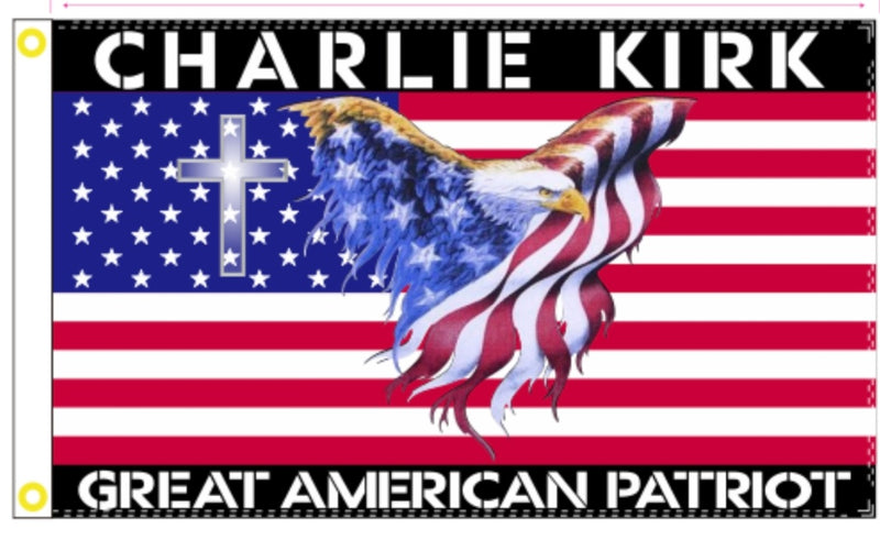 Charlie Kirk USA Christian Great American Patriot Flags 3x5 Feet Ships October 1 2025