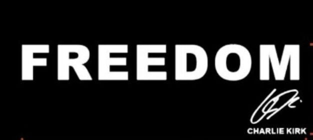 Freedom Charlie Kirk Black Can Koozies Holders Ships Oct 7 12 Packs