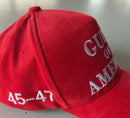 Gulf of America Caps 45 47 USA Flag Red Trump Hats