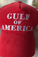 Gulf of America Caps 45 47 USA Flag Red Trump Hats