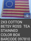 Betsy Ross Heritage American 2x3 Feet Vintage Gift Boxed Embroidered Cotton Flags