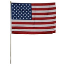 American Gold Ball Top USA Safety Stick Flags for Parades 24" Wood Staff 12x18 Inches U.S.A. Flags