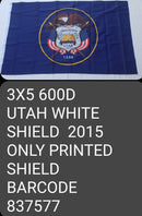 Utah 1847 Founders Heritage Historic Flags White Shield 3'X5' Embroidered Flag ROUGH TEX® 600D