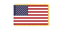 Indoor American USA Flag Gold Fringe Sleeve