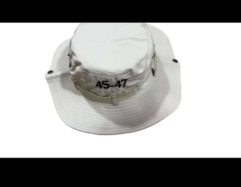 Trump 45 47 Bucket Hats Golf Sun Hat Premium Embroidered Tan Made to Order Ships Now in Time for Christmas