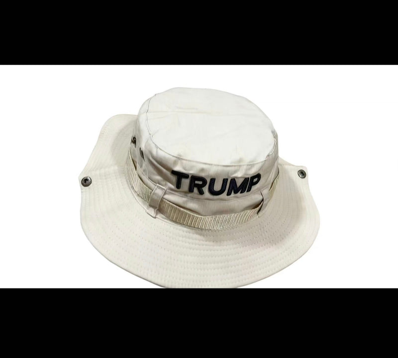 Trump 45 47 Bucket Hats Golf Sun Hat Premium Embroidered Tan Made to Order Ships Now in Time for Christmas