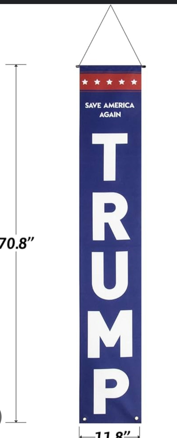 Trump & 2028 and Freedom Charlie Kirk Tribute Door Decorations Flags Banner Pair 12"×72"