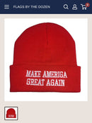 Trump 47th President Signature Series Make America Great Again Winter Watch Hats Red & Black