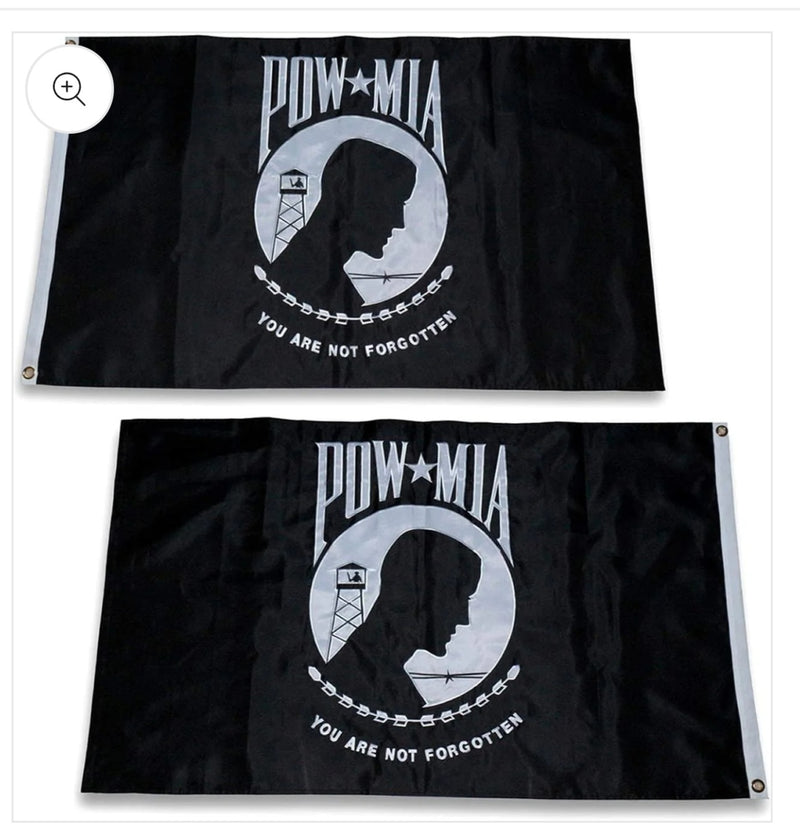 POW MIA Flags Double Sided Black Friday Specials Save More Shop Early USA Stocking Stuffers 100% 600D 2 Ply Brass Grommets Rough Tex