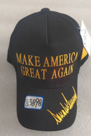 Make America Great Again Black & Gold Embroidered Caps Trump Signature Series
