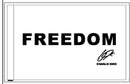 Freedom Charlie Kirk Wooden Stick Flags 8x12 Inches Signature Series