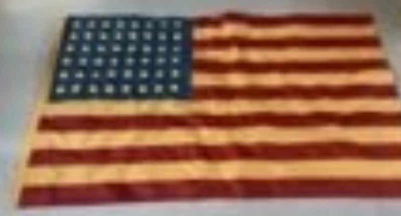 Limited Edition 48 Stars USA Cotton Tea Stained 3x5 Feet WW II American Flags