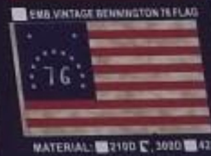 Limited Edition Big Stars Bennington 420D Nylon Dark Vintage Tea Stained 3x5 Feet Early Colonial American Flags