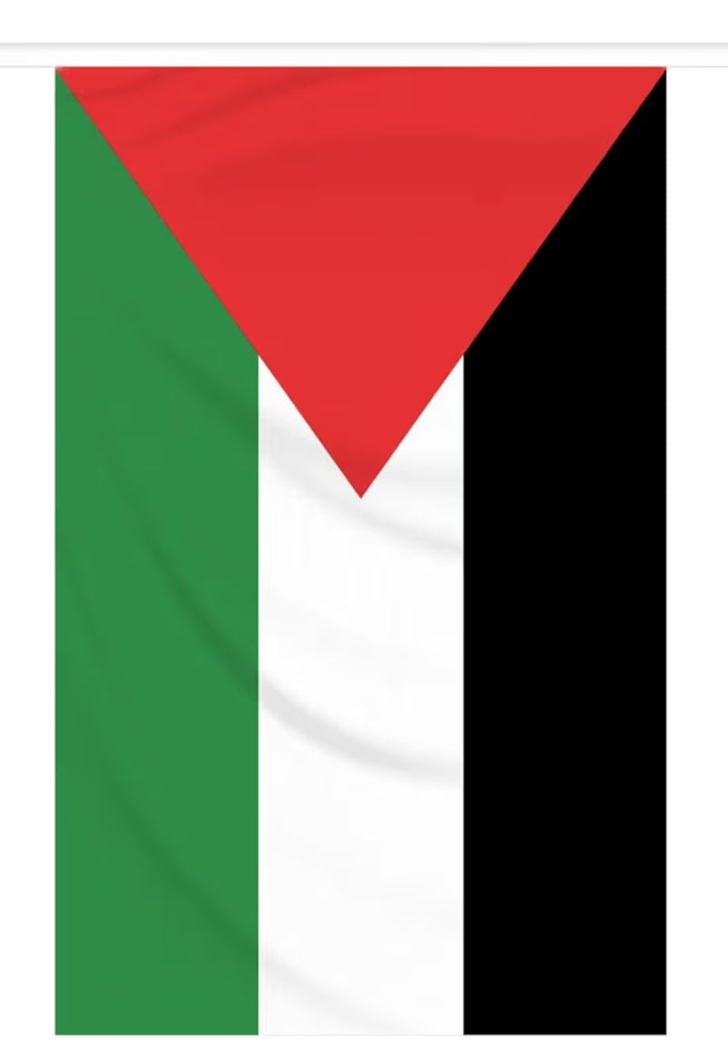 Palestine Bunting 18 Feet String 24 Flags 4"x6" Inch Educational Palestinian Decorative Flags Custom Made Allow 4 Weeks Production