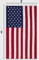 American Flags Black Friday Sale Special Deal No Limit 3x5 Feet Expertly Embroidered USA Flags 100% Cotton