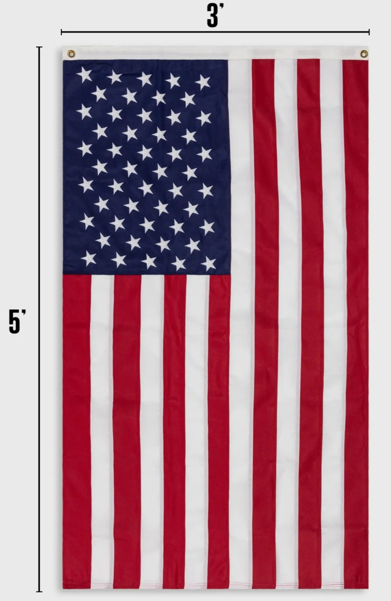 American Flags Black Friday Sale Special Deal No Limit 3x5 Feet Expertly Embroidered USA Flags 100% Cotton