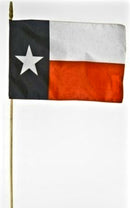 Texas 12"x18" Stick Flag ROUGH TEX® 100D 30" Wooden Stick