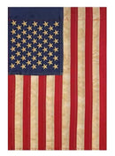American Flag Tea Stained USA Garden Flag 12x18 Inches Sewn Stripes Embroidered Stars