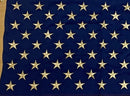 American 100% Cotton Dark Vintage Tea Stained USA Handcrafted & Sewn Stripes Embroidered Stars Premium Canvas Brass Grommets