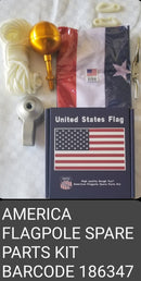 American U.S.A. Outdoor Flag & Flagpole Spare Parts Kit: Sale 100% Rough Tex Nylon USA Flag Printed 3x5 Feet Gold Ball Cleat Rope Truck Gift Boxed