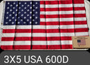 American 3x5 Feet Flags Sale 100% Rough Tex 600D 2Ply Polyester Heavy Duty USA Flags 3 Grommets Rope Canvas Header Gift Boxed