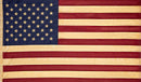 USA American Tea Stained 5'x8' Embroidered Flag Vintage ROUGH TEX® 420D