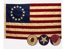 Betsy Ross Vintage 420D Embroidered 13 Star American 1776 Flag