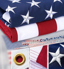 Two Pack America's Choice 3x5 Feet USA 100% Nylon Embroidered Stars Sewn Stripes American Flags Flash Sale