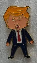 President Donald J. Trump "Happy Trump" Lapel Pin & USA American Flag Pin Combo Deal Two Pin Set Allow 7 Days For New Orders 1/21/2026