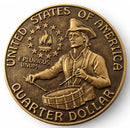 American 1776 Patriot Pins Bicentennial Quarter Dollar USA Commemorative Design
