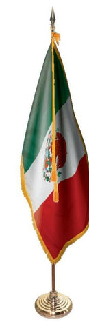 American USA & Mexican Indoor Mexico USA Flag Sets Pair