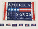 America 250 Years Starter 24 Pack: 12 USA 3x5 Flags Plus Twelve Popular 250th Designs One of Each 3x5 Flags Honoring USA 250th Celebration Since 1776 2026 Flag Bundle