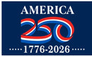 America 250 1776 2026 3x5 Feet Flags Brass Grommets