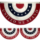 Americana Bunting Fans 3x5 Feet Mixed Designs United We Stand, Sweet Home, Land of the Free 12 Pack (4 of each design)