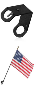 American Made 8"×12" USA Classroom Flags Black Wood Staff & Gold Spear Premium Indoor