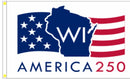 Wisconsin America 250 Years 3x5 Feet Double Sided Custom Made In Stock