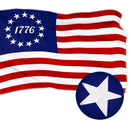 Betsy Ross 1776 3'x5' Nylon Embroidered Flags American